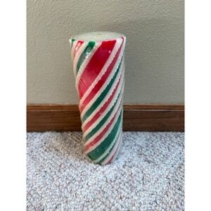Large candy cane stripe new candle